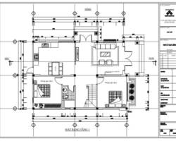 Mẫu biệt thự mái Nhật hiện đại 2 tầng 8x11m.