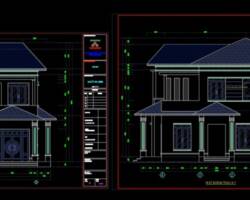 Mẫu biệt thự mái Nhật hiện đại 2 tầng 8x11m.