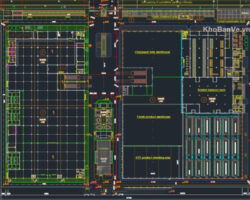 Bản thiết kế nhà máy sản xuất sợi quy mô 20800m2