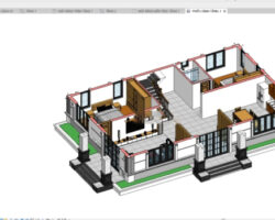 Bản vẽ Biệt thự 2 tầng Revit Kiến trúc + Phối cảnh