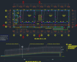 Bản vẽ cad thiết kế trường tiểu học 9 phòng học 3 tầng 30.8×8.9m trường tiểu học