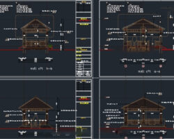 Bản vẽ chòi nghỉ lục giác chi tiết full