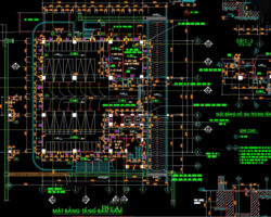 Bộ bản vẽ cad toà nhà 14 tầng + bán hầm, diện tích sàn 1000m2, móng cọc và hạng mục phụ trợ