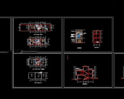 File cad thiết kế nhà phố 2.5 tầng