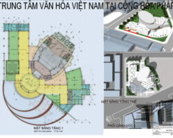 File cad trung tâm văn hóa Việt Nam – Pháp miễn phí