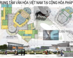 File cad trung tâm văn hóa Việt Nam – Pháp miễn phí