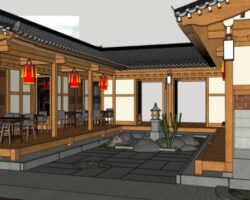 File thiết kế cửa hàng cà phê đẹp sketchup