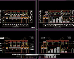 Mẫu bản vẽ cad mô hình nhà hàng coffee