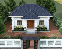 Nhà cấp 4 mái Nhật 11x11m hiện đại