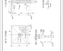 Bản vẽ autocad Biệt thự 2 tầng mái Thái 7.5×12.9m