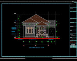 Biệt thự 1 tầng mái Nhật hiện đại,KT 7×20.7m