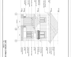 Hồ sơ file cad mẫu biệt thự 2 tầng 8.05×12.05m ( file cad)