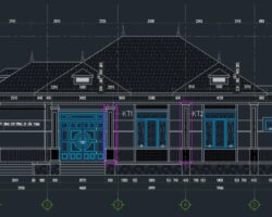 Mẫu thiết kế biệt thự 1 tầng mái Nhật 10.7×17.6m