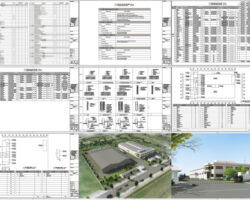 Nhà máy sản xuất lọ thủy tinh nhà xưởng khung cột bê tông kèo thép 1 tầng 41x71m