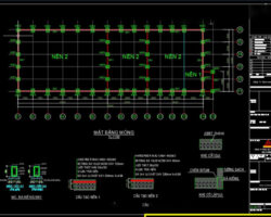 2 mẫu bản vẽ autocad Nhà xưởng 45x100m và 31x93m