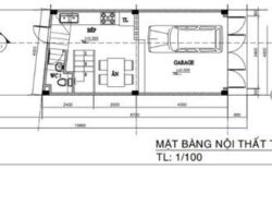 Nhà phố 3 tầng có gác lửng,kích thước 4×9.25m