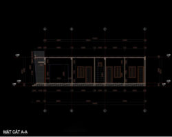 Nhà cấp 4 mái bằng 6×16.4m file autocad