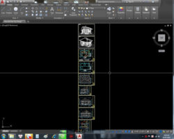 Nhà biệt thự 1 tầng 7.5×12.9m file cad