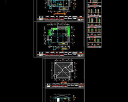 Autocad Biệt thự 1 tầng mái nhật 14.6×13.5m