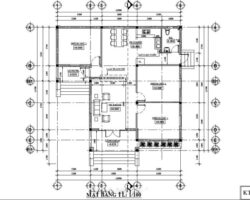 Mẫu nhà ở nông thôn hiện đại, kích thước 12x12m.