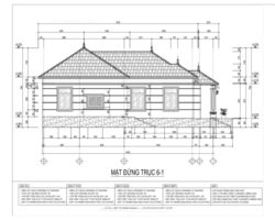 Bản vẽ chi tiết biệt thự hiện đại tầng mái nhật 8.3×16.3m