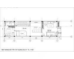 Nhà phố 3 tầng mái bằng 5x20m