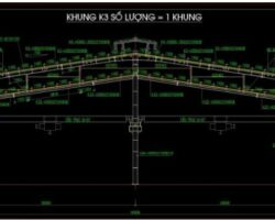 Mẫu bản vẽ nhà xưởng 630 m2