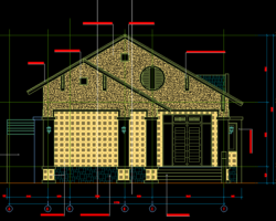 Bản vẽ nhà 1 tầng 11 x 18m_1F