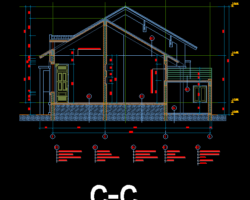 Bản vẽ nhà 1 tầng 11 x 18m_1F