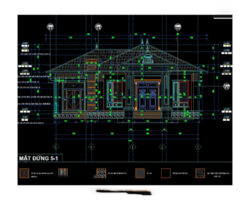 Biệt thự mái nhật 1 tầng kích thước 14.5x10m