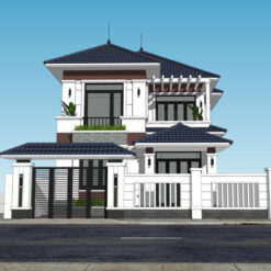  Nhà vườn 2 Tầng mái nhật kt 8x12.85m