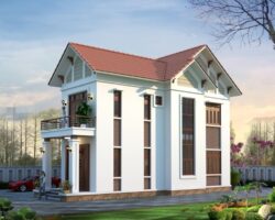 Biệt thự 2 tầng mái thái kích thước 9×13.62m