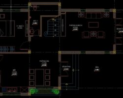 Biệt thự 2 tầng mái thái kích thước 9×13.62m
