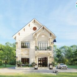 Bản vẽ Biệt thự 2 tầng Revit Kiến trúc + Phối cảnh
