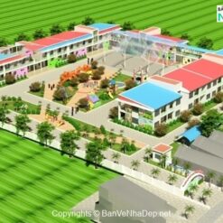 File cad thiết kế nhà hiệu bộ  nhà 2 tầng 8 phòng học  2 tầng 10 phòng học trường tiểu học Hà Nội