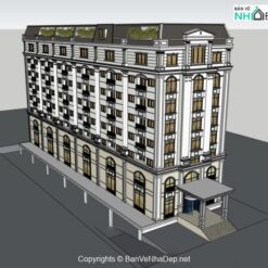 Alternative view of File sketchup chung cư 8 tầng
