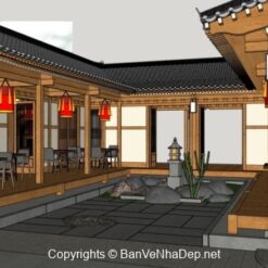Alternative view of File thiết kế cửa hàng cà phê đẹp sketchup