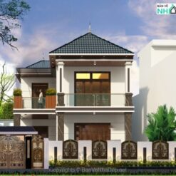 Biệt thự mái Nhật 2 tầng 8.62x17m