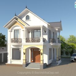 Alternative view of Biệt thự 2 tầng kích thước 8.5x14m (có full kiến trúc và file sketchup)