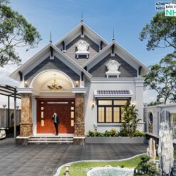 Full hồ sơ thiết kế nhà biệt thự 1 tầng 10x20m